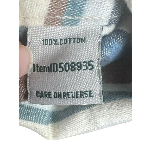 LL Bean Shirt Mens Large Flannel Serape Chamois Southwest Stripe Blanket Shacket - Picture 11 of 14